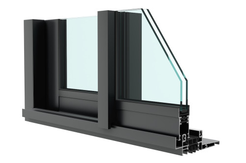 Baie vitrée en aluminium détail Pléiade®