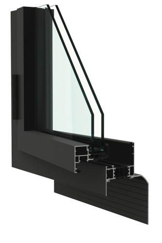 Fenêtre aluminium ouvrant caché détail Pléiade®